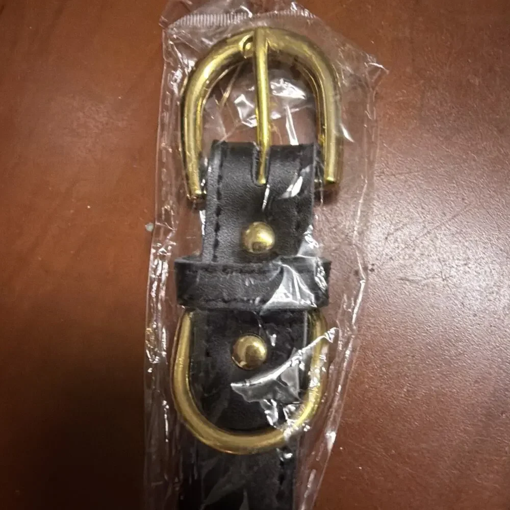 Dog Soft Faux Leather Dog Collar Sz L 20” New
